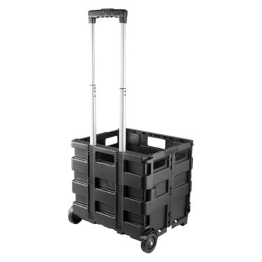 Imagem de Carrinho Cesto de Compras Portátil Multiuso Dobrável