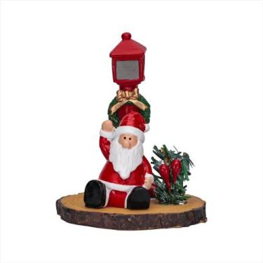 Imagem de Enfeite Papai Noel Sentado com Poste Vila 10CM - Magizi
