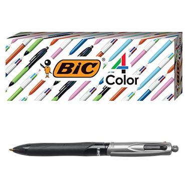 Imagem de BIC Caneta esferográfica retrátil Pro de 4 cores, sortidas, pacote com 3