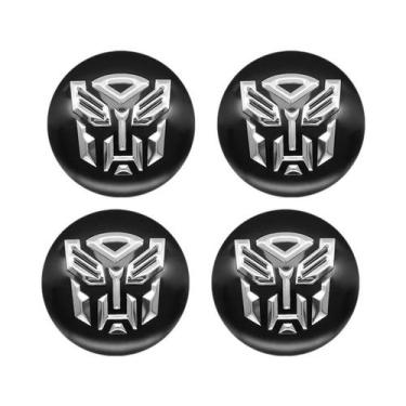 Imagem de Capas Centrais De Roda De Carro De 56mm Com Emblemas Decepticon, Adesi