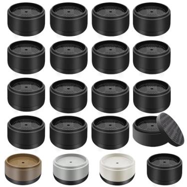 Imagem de Elevadores de cama para móveis, resistentes, 2,5 cm, 5 cm, 7,6 cm, 10 cm, elevadores de cama ajustáveis redondos para pernas de mesa, sofá, poltrona, geladeira, máquina de lavar (2,5 cm, preto, pacote