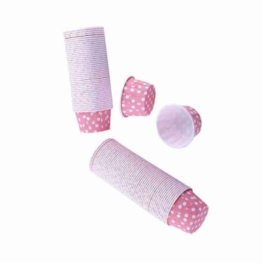 Imagem de HEEPDD Copos de Assadeira, Forros de de Bolinhas, Embalagens de Cupcakes Coloridas de 100 Contagens para Festas, Casamentos e Cozimento Cotidiano (Bolinhas rosa pontos)