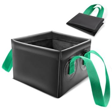 Imagem de Balde de água dobrável para churrasqueira, tanque AHIER Dunk para cabeças de escova para grelhas de aço inoxidável (sem escova de grelha)