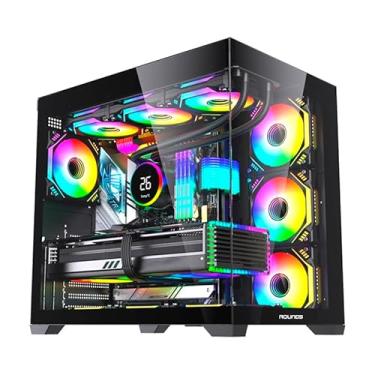 Imagem de GABINETE GAMER ROUND5 GENOS (ATX/AQUARIO/FRONTAL VIDRO/SEM FAN) (Black)