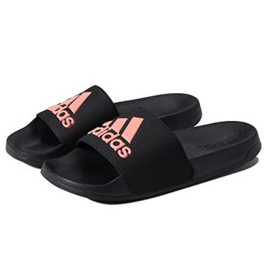Imagem de adidas Chinelos masculinos Adilette para chuveiro, Preto/Vermelho Ácido/Preto, 15