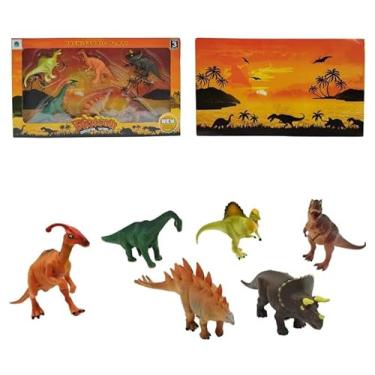 Imagem de Pack 6 Dinossauros Miniaturas T-rex Brinquedo Presente