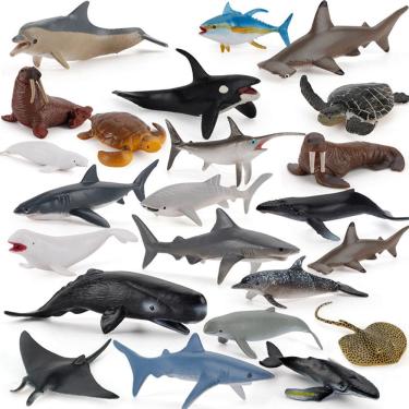 Imagem de Conjunto de brinquedos Mini Ocean Animal Figures, 23 unidades para crianças de mais de 3 anos