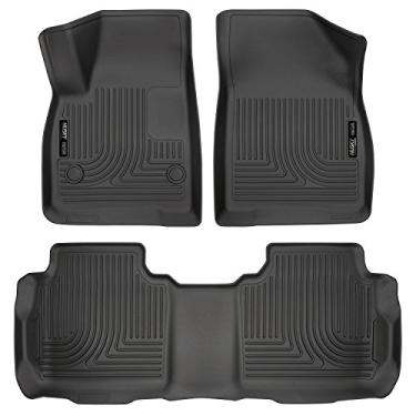 Imagem de Husky Liners Serve para 2017-19 Cadillac XT5, GMC Acadia, 2017-19 Chevrolet Blazer Weatherbeater frente e 2º assento tapetes