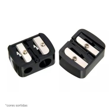 Imagem de Apontador De Lápis Quadrado Com 02 Oríficios Sem Tampa 01 Unidade