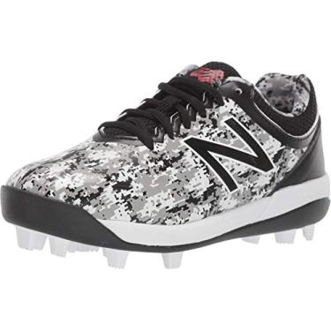 Imagem de New Balance Tênis infantil de beisebol moldado 4040 V5, Camuflagem preto/branco, 18