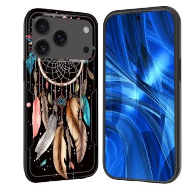 Imagem de JHYYTUJTYP Capa para iPhone 17 Pro, [teste de queda de grau militar] Capa protetora resistente à prova de choque resistente para iPhone 17 Pro 6,3 polegadas 2025, flor apanhadora de sonhos