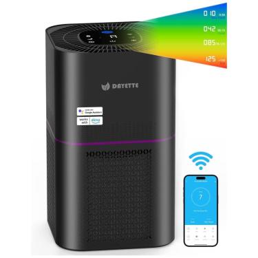 Imagem de Purificador de Ar para Ambientes até 200m² com Filtro HEPA Ture H13, 4 Velocidades e Controle por APP via WiFi e Compatível com Alexa, 110V