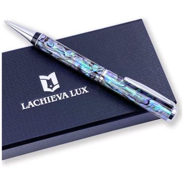 Imagem de Caneta Esferográfica Executiva Vertical com Tinta e Recarga de Alta Qualidade, LACHIEVA LUX AB 028, Azul