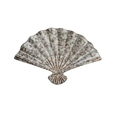 Imagem de Prato de serviço requintado em forma de leque criativo irregular personalizado prato de lanche prato de refresco prato de hotel restaurante pratos de mesa comerciais (A)