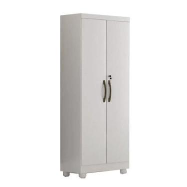 Imagem de Armário Multiuso 2 portas com chave TORONTO BRANCA - UAI MOVEIS