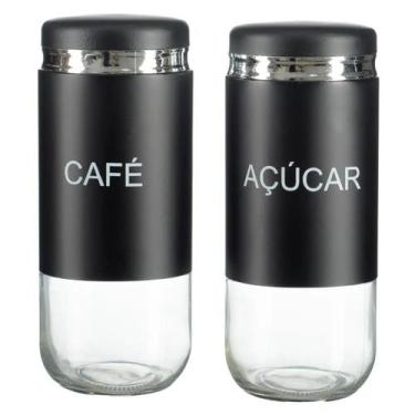 Imagem de Porta Mantimentos Açúcar e Café Organizador 2 Potes Vidro - Sanxia, PR