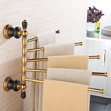 Imagem de Toalheiros, conjunto de ferragens de banheiro conjunto de toalheiro rosa bronze marrom, barra de toalha, suporte de papel higiênico, toalha, kit de acessórios de banheiro montado na parede/cinco varas