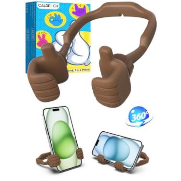 Imagem de Meias de Natal para adolescentes meninos e homens: suporte de telefone patenteado com polegar para cima, presentes engraçados para adultos, crianças, adolescentes, marido, amigo, colegas de trabalho