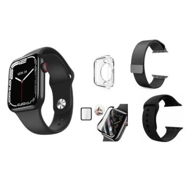 Imagem de Smar Watch Relogio Digital Comando d Voz Troca Foto Pulseira Recebe No