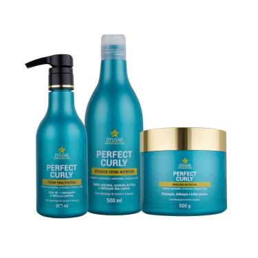 Imagem de Kit Cachos Com Ativador, Creme E Máscara Nutritiva Dyusar