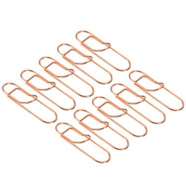 Imagem de Clipe de caneta de metal de 5 cm, pacote com 10 prendedores de canetas, clipe de lápis, suporte de caneta para notebook, prancheta, diário, rosa