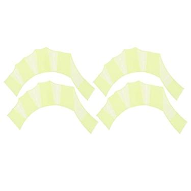 Imagem de Luvas de natação de silicone, 2 pares de luvas de natação com tela tipo sapo de dedo, resistência à água, quilhas de remo para treinamento aquático, verde, P