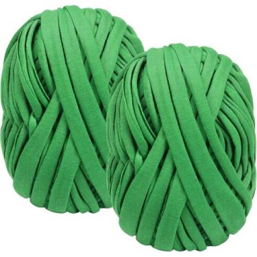 Imagem de 2 pacotes de barbante de jardim, laços macios para plantas, laços de tomate verde, cordão elástico de jardim para apoiar e amarrar plantas trepadeiras, vegetais e flores (3 metros/rolo