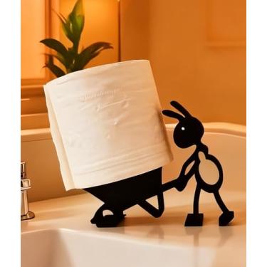 Imagem de Suporte de papel higiênico formiga, suporte de papel higiênico fofo para banheiro, cozinha, quarto