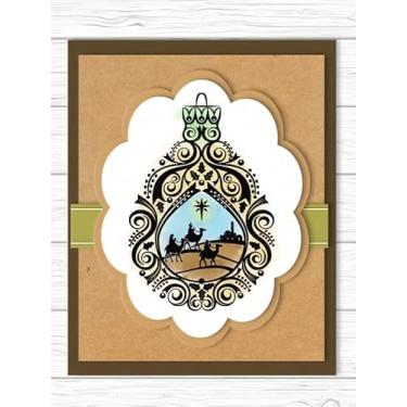 Imagem de Carimbos transparentes de religião de Natal para fazer cartões, lanterna de renda decorativa, presépio transparente, selos de silicone para scrapbooking, materiais de gravação em relevo, cartões