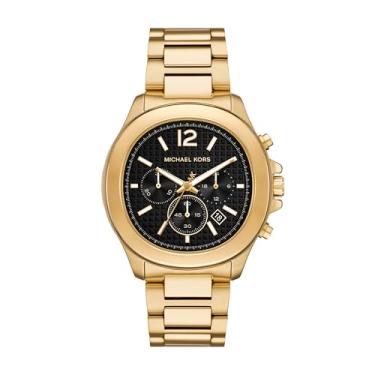 Imagem de Michael Kors Relógio masculino Sage cronógrafo de aço inoxidável dourado, Dourado