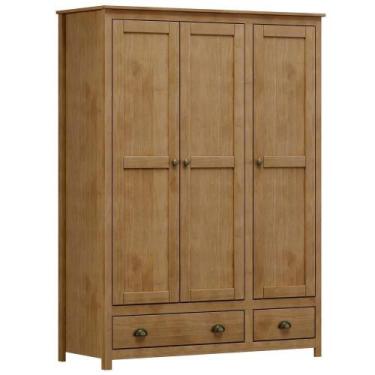 Imagem de Guarda Roupa Solteiro 3 Portas 2 Gavetas Madeira Maciça Mazzaro F06 Fr