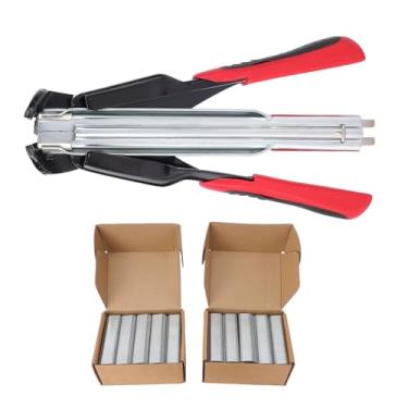 Imagem de Fafeicy Alicate de Anel de Esgrima, Alicate de Gaiola de Fio, Kit de Ferramentas de Anel C Com 5000 Unhas C20 para Cerca de Malha de Arame, Conjunto de Fixação de Gaiola