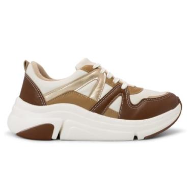 Imagem de Tênis Modare Feminino Napa Ultraconforto Casual Bnc Off/avela/tan/dourado 7401.102.29627.107584 37