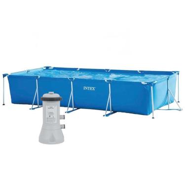Imagem de Piscina Estrutural Retangular 7.127 Litros Com Filtro 220v Intex