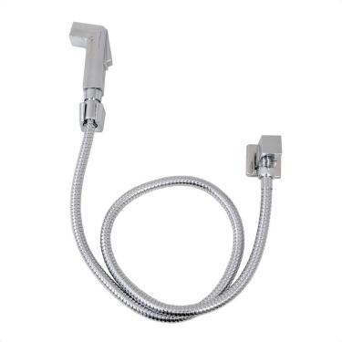 Imagem de Ducha Higiênica Quadrada Registro Metal Cromado 1/4 De Volta