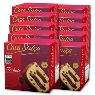 Imagem de Panettone Casa Suíça Trufado Kit 10 Unidades 500G