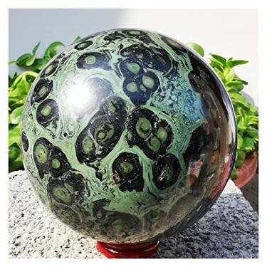 Imagem de Cheio de textura 1 peça 900-1000 g cristais de quartzo malaquita natural esfera esfera pedra reiki pedras preciosas ornamento decoração artesanato