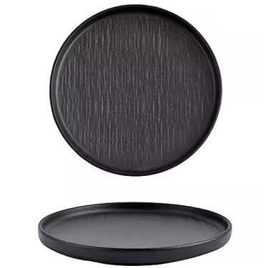 Imagem de KJHONG Conjunto de 2 pratos de jantar, conjunto de pratos grandes de cerâmica para bife, macarrão, salada, pratos de estilo japonês para cozinha e restaurante, pode ir à máquina de lavar louça