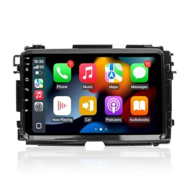 Imagem de ViaBecs Rádio Android 13 para Honda HR-V HRV XRV Vezel 2013-2020, tela sensível ao toque QLED HD de 9 polegadas, 6G + 128G com Apple Carplay sem fio, Android Auto, WiFi, DSP, SWC, rádio AM FM