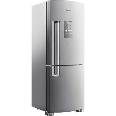 Imagem de Geladeira Brastemp Frost Free Inverse 422 litros cor Inox Viva com Smart Ice 220V