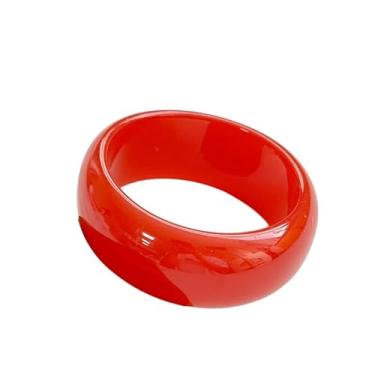 Imagem de MMIUAEG Pulseira geométrica irregular de resina acrílica colorida para mulheres, feita à mão, grossa, redonda, ampla, transparente, joia de festa, One Size, Acrílico, Sem Pedra Preciosa