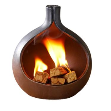 Imagem de Suporte Palo Santo, suporte de incenso de cerâmica em forma de lágrima, para sálvia, lascas de madeira, aromaterapia de cones e varas, quimenea