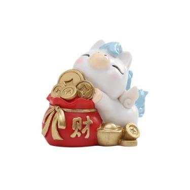 Imagem de Bothyi Miniaturas de cavalos, enfeite para o Ano Lunar Chinês de 2026, mascote, lembrança de bênção do zodíaco, em resina, para sala de estar, meninos e, 7x3.5x5.8cm