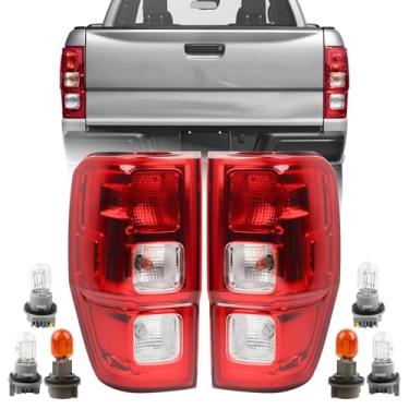 Imagem de KAMDKI Um par de montagem de luz traseira tipo halogênio adequado para Ford Ranger XL 2019-2023 luz traseira esquerda motorista e lado direito do passageiro KB3Z13405F FO2801273