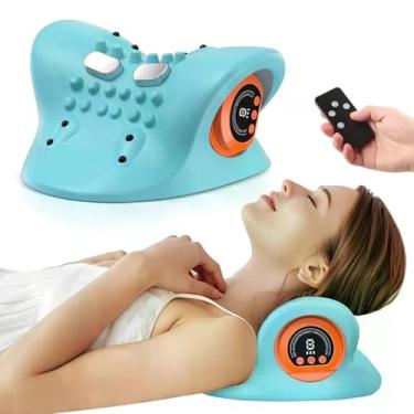 Imagem de Massageador de Pescoço Portátil, Azul, Sem Fio, 127/220V, Bateria 1500mAh, 800g