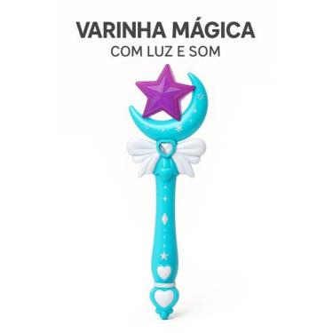 Imagem de Varinha Infantil 32 cm LED Luz e Som  Presente Criança Fantasia - Artb