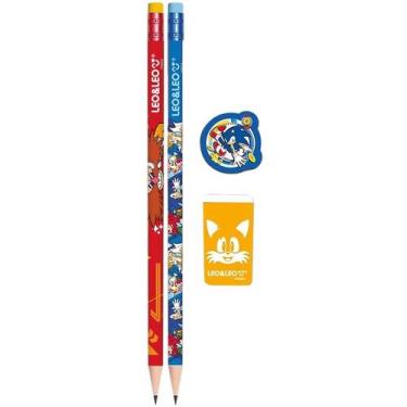 Imagem de Kit escolar Sonic The Hedgehog SEGA Leo&ampLeo 4 peças - LEONORA