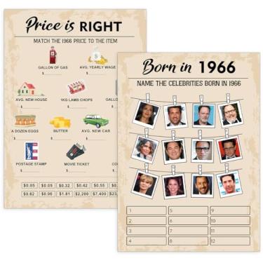 Imagem de QUPT Jogos Para Festa De 60 Anos, Conjunto 2 Atividades 15 Convidados, Pacote "Nascido Em 1965", Suprimentos Adultos, Com 30 Cartas