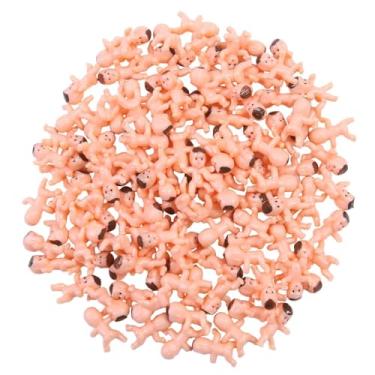 Imagem de Elcoho — 120 peças mini suprimentos de plástico para lembrancinha de bebê com bolsa de veludo para chá de bebê, cubos de gelo, jogos e decorações de festa, 2,5 cm