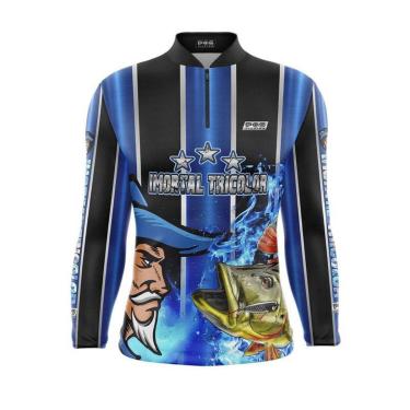 Imagem de Camisa Pqs Fishing Futebol Imortal Tricolor Tucunaré Uvg50+ Ref 01-Unissex